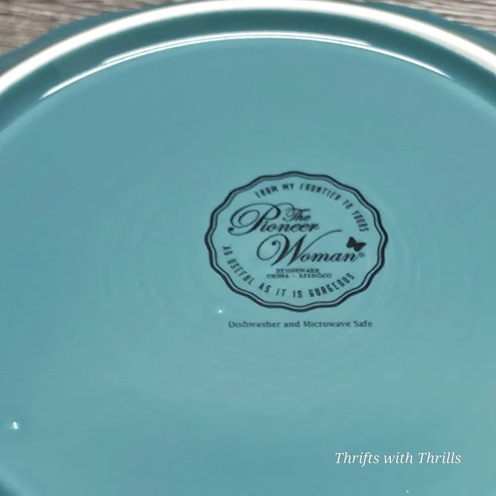Pioneer‎ Woman Lace Cowgirl Stoneware - Teal - Two Replacement 8.5